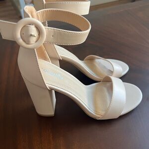 Chic Nude Strappy Heels